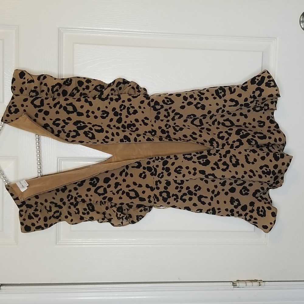 Lovers And Friends Jill Romper In Tan Leather - Picture 9 of 14